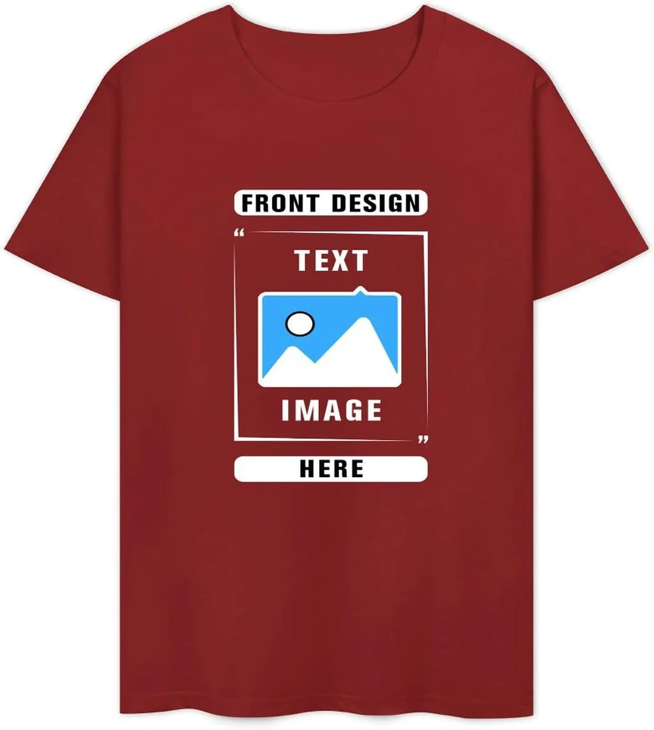 Custom T Shirts, Add Picture/Logo/Text Customized T Shirts for Men/Women Gifts, Personalized Unisex Crewneck Tee Shirt