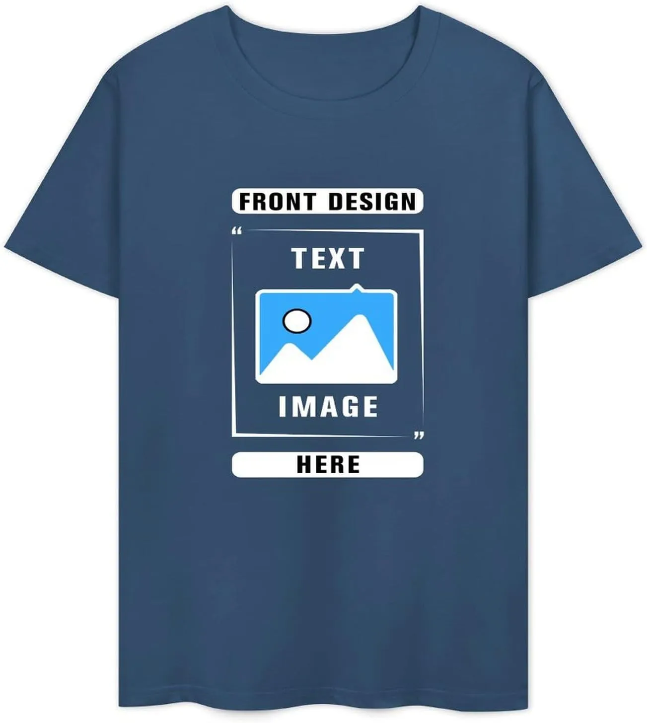 Custom T Shirts, Add Picture/Logo/Text Customized T Shirts for Men/Women Gifts, Personalized Unisex Crewneck Tee Shirt