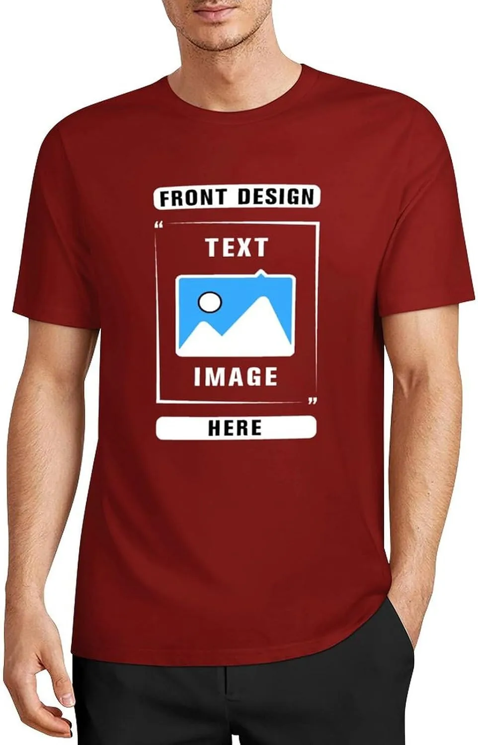 Custom T Shirts, Add Picture/Logo/Text Customized T Shirts for Men/Women Gifts, Personalized Unisex Crewneck Tee Shirt