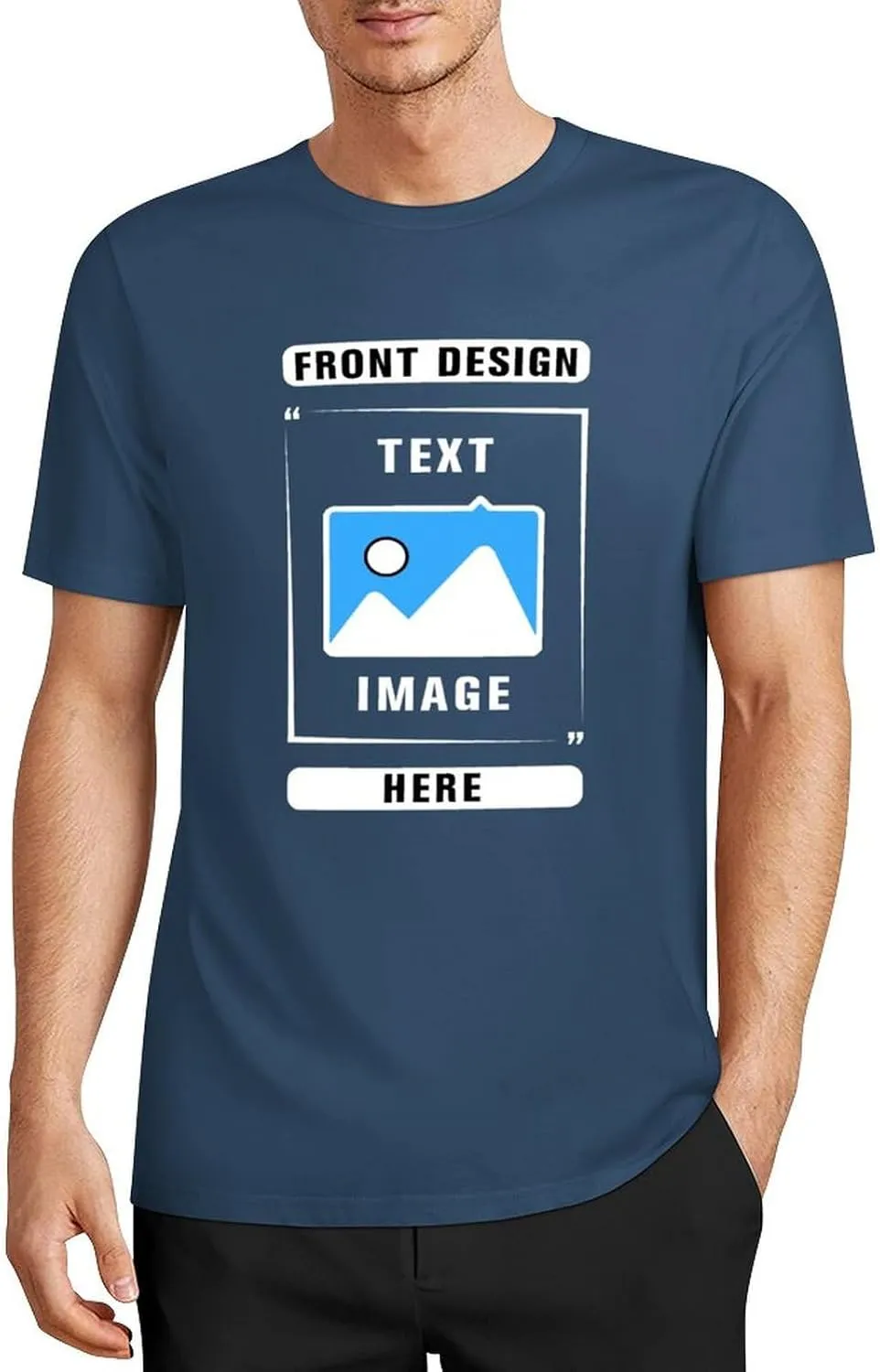 Custom T Shirts, Add Picture/Logo/Text Customized T Shirts for Men/Women Gifts, Personalized Unisex Crewneck Tee Shirt