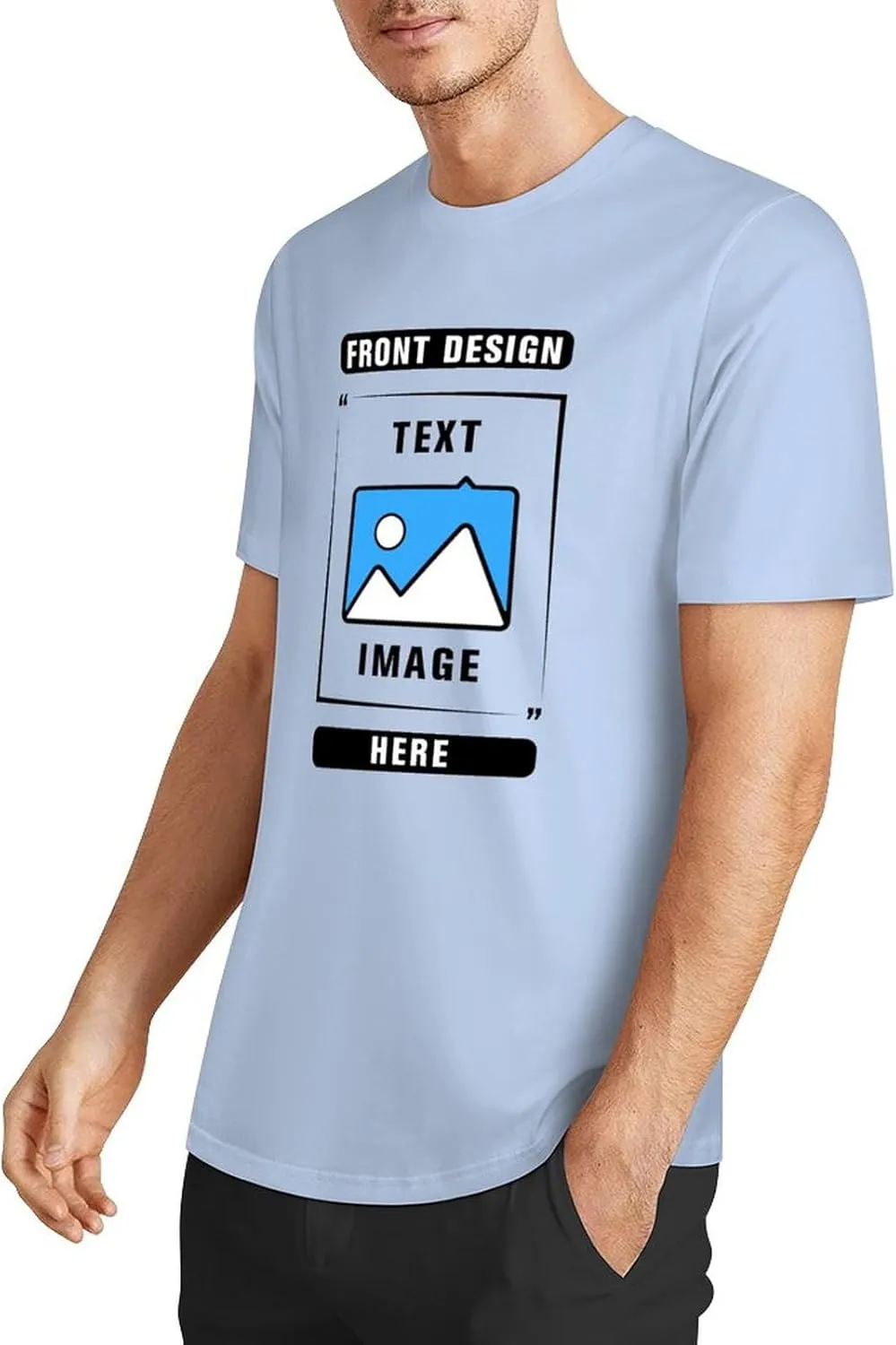 Custom T Shirts, Add Picture/Logo/Text Customized T Shirts for Men/Women Gifts, Personalized Unisex Crewneck Tee Shirt