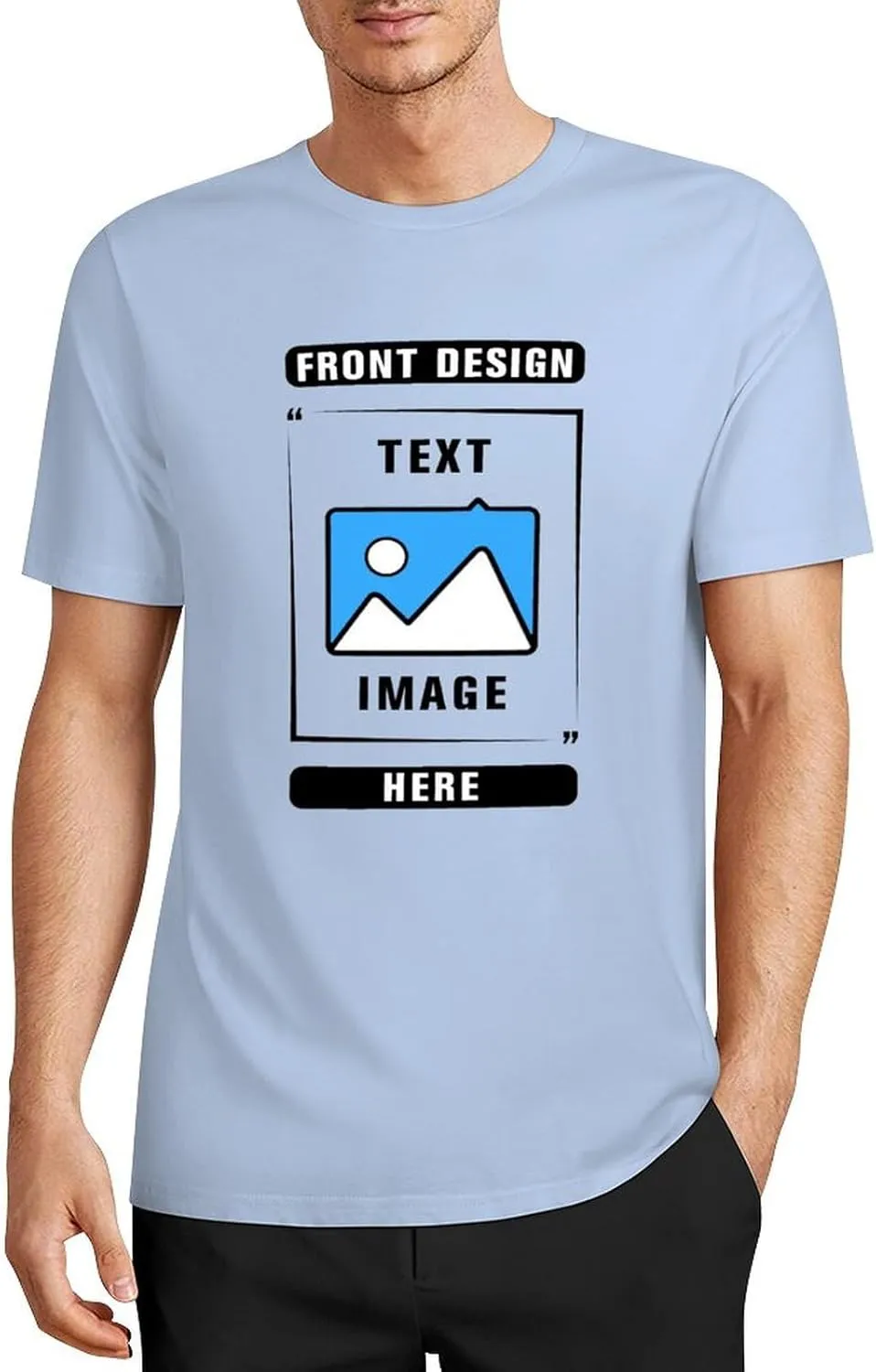 Custom T Shirts, Add Picture/Logo/Text Customized T Shirts for Men/Women Gifts, Personalized Unisex Crewneck Tee Shirt