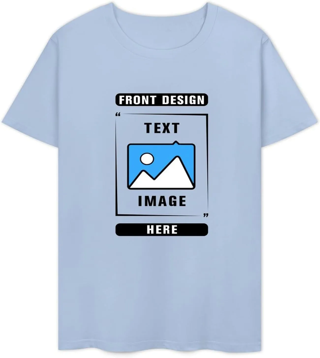 Custom T Shirts, Add Picture/Logo/Text Customized T Shirts for Men/Women Gifts, Personalized Unisex Crewneck Tee Shirt