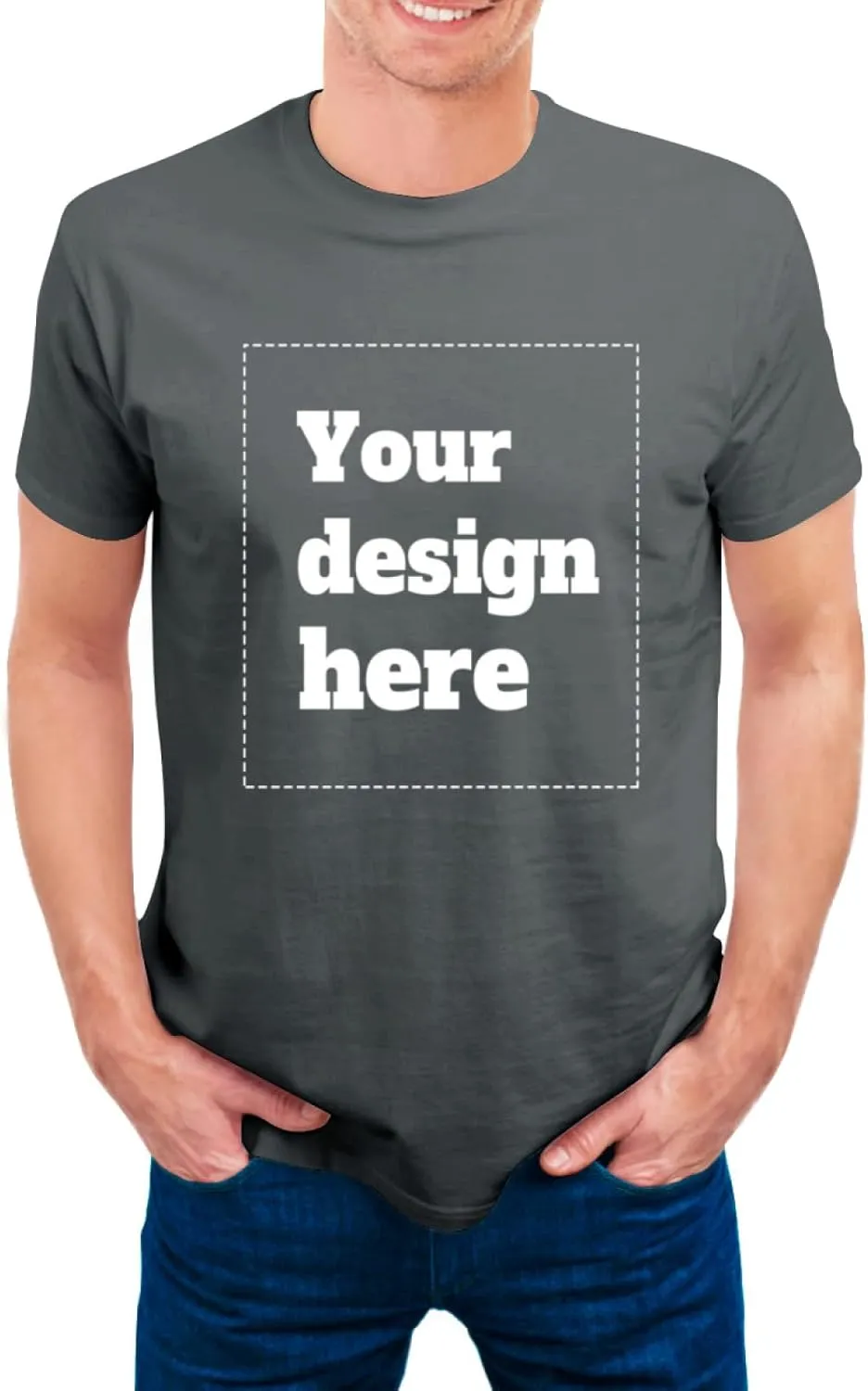 Custom T-Shirts for Men and Women, Custom Shirts Made in The USA, Personalized Cotton t-Shirts with Photo Logo Text