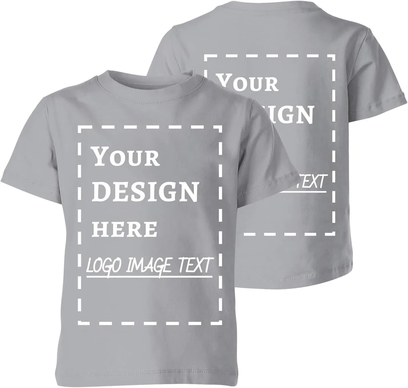 Custom T Shirts for Men Women Made in USA Personalized T-Shirts Design Your Photo/Text/Logo Customized Cotton Tee Front Back