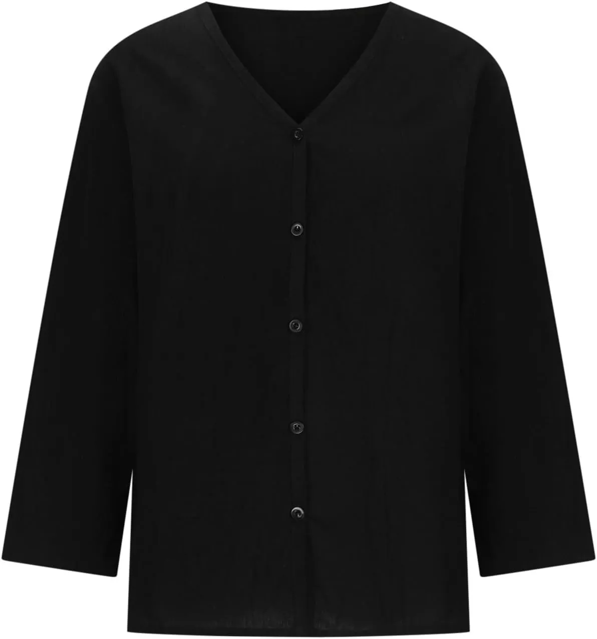 Cute Tops for Women Going Out 3/4 Sleeve Cotton Linen Summer Shirts Loose Fit Casual Trendy Tshirts 2025 Fashion