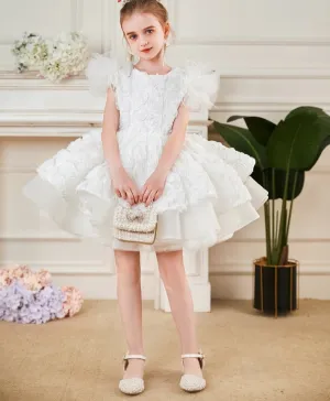 Elegant, Shiny, Lush Little Girl's Wedding Party Dress