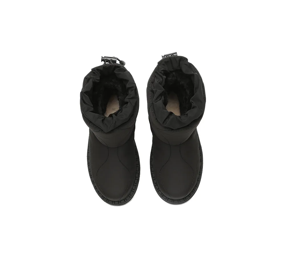 EVERAU® UGG Boots Kids Sheepskin Wool Waterproof Drawstring Sonita