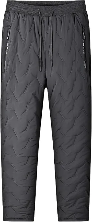 evzosrz Jolly Snow Pants,Mens Winter Warm Pants Fleece Lined Waterproof Pants Warm Bottoms Sweatpants Active Joggers Trousers
