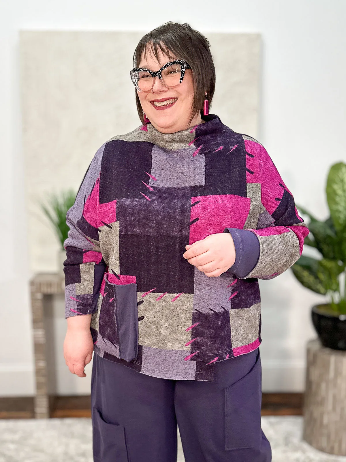 Fleece Zinnia Top, Magenta