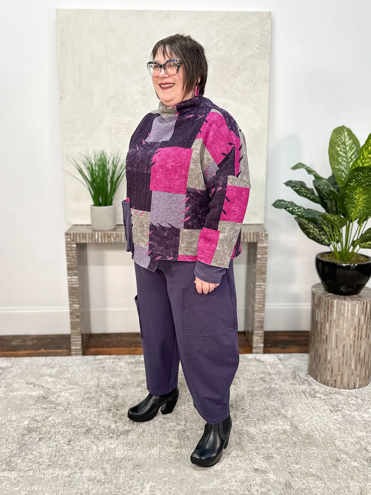 Fleece Zinnia Top, Magenta