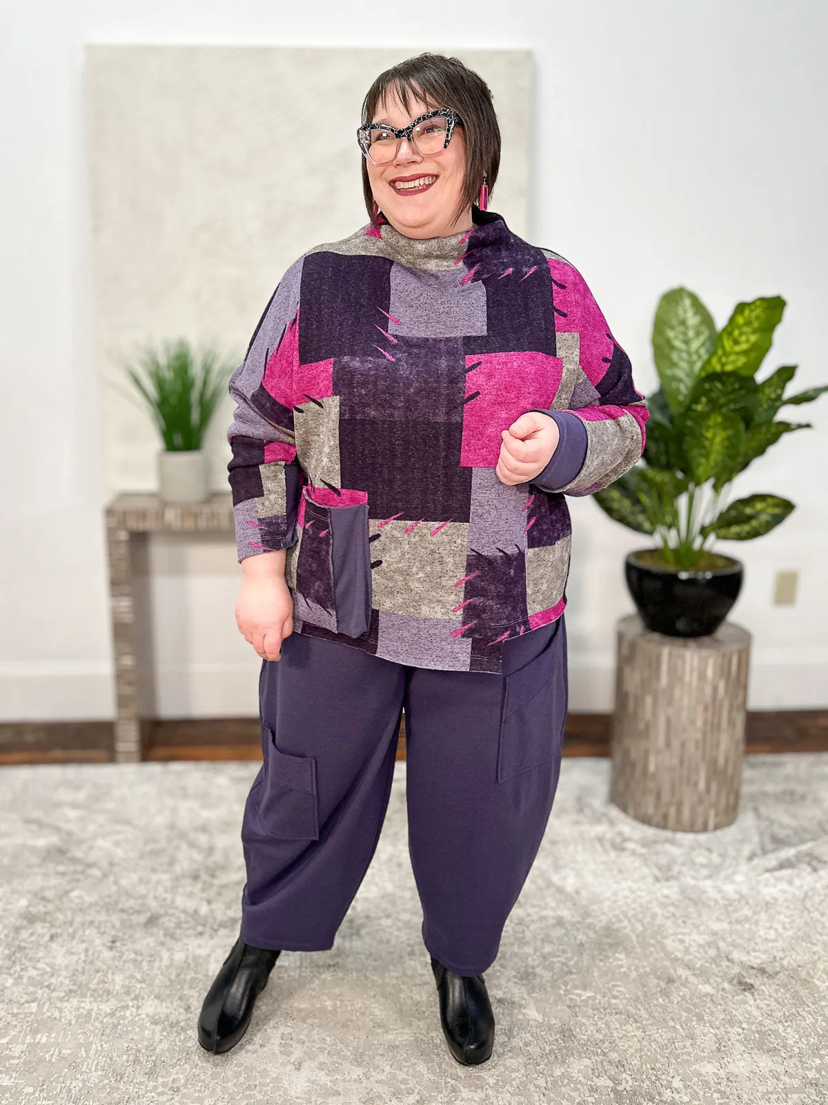 Fleece Zinnia Top, Magenta