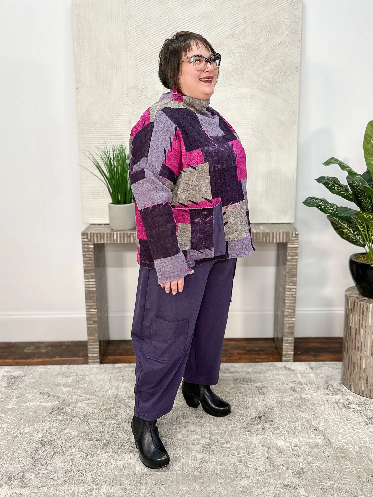 Fleece Zinnia Top, Magenta