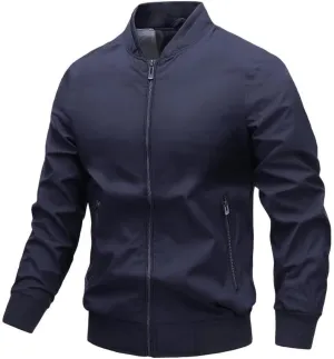 FMCHICO Men's Bomber Jacket Lightweight Spring Fall Windbreaker Casual Coats with Pockets
