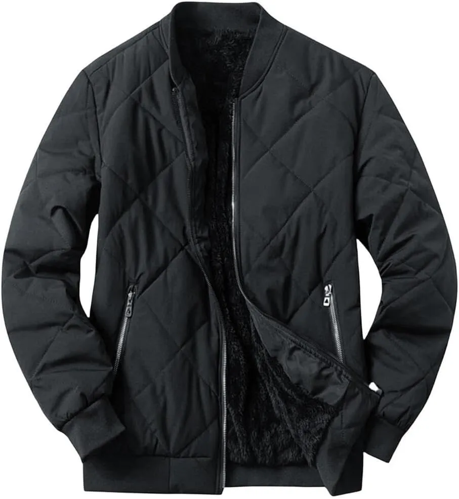FMCHICO Men's Jacket  Lightweight Puffer Coat  Warm Padded Winter Jacket for Men