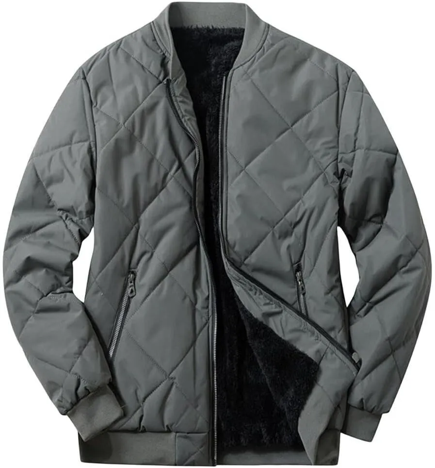 FMCHICO Men's Jacket  Lightweight Puffer Coat  Warm Padded Winter Jacket for Men