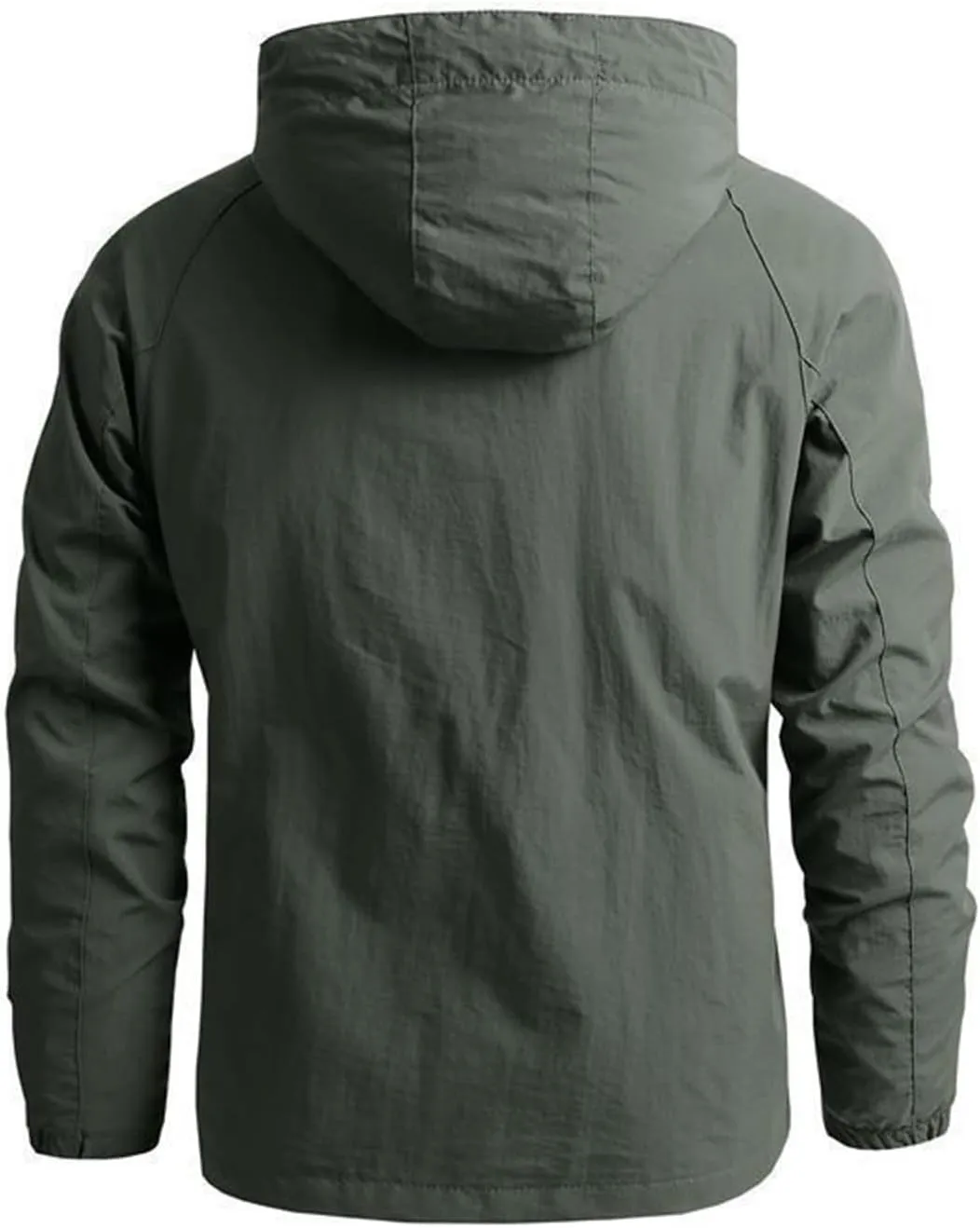 FMCHICO Men's Lightweight Waterproof Hooded Rain Jacket Outdoor Raincoat Jacket for Hiking Travel