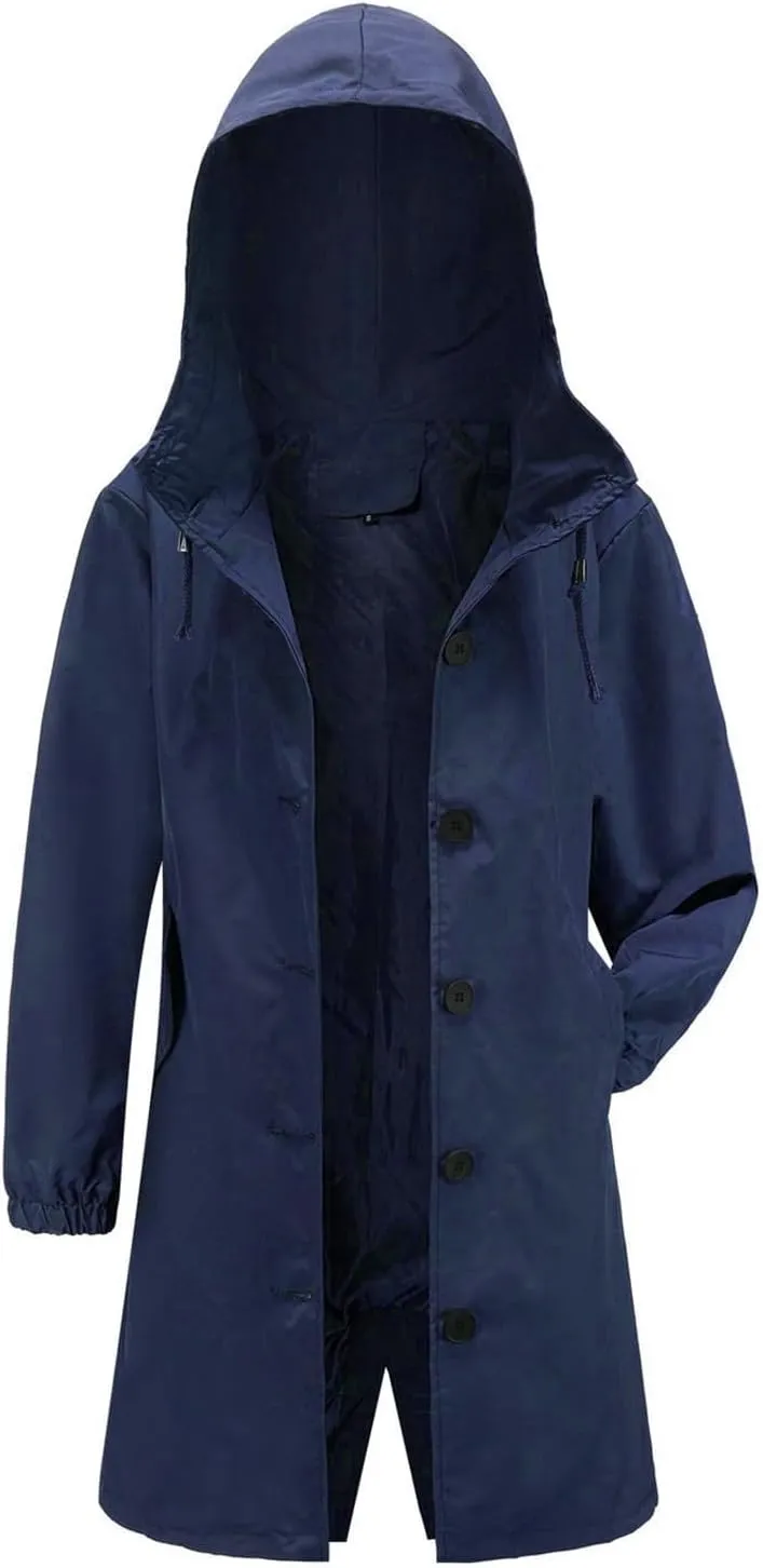 FMCHICO Rain Jacket Women Waterproof Lightweight Raincoat with Hood for Hiking Outdoor Travel