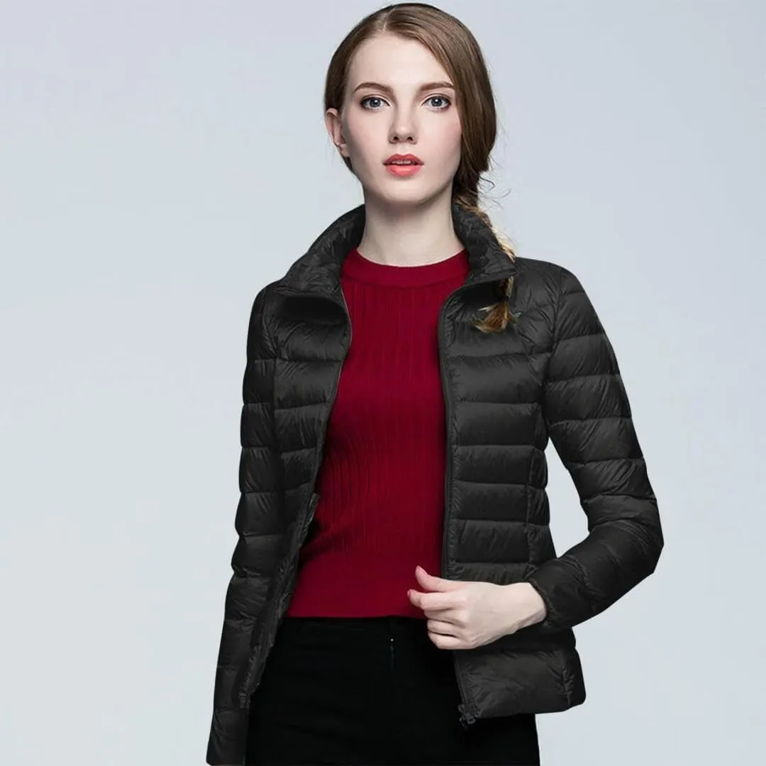 FMCHICO Women's Packable Down Jacket Lightweight Puffer Jacket Hooded Winter Coat