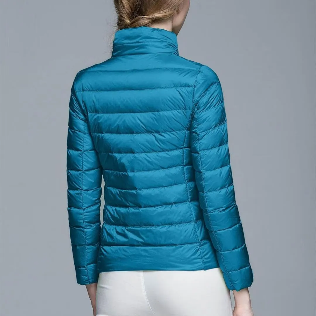 FMCHICO Women's Packable Down Jacket Lightweight Puffer Jacket Hooded Winter Coat