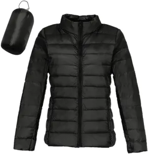 FMCHICO Women's Packable Down Jacket Lightweight Puffer Jacket Hooded Winter Coat