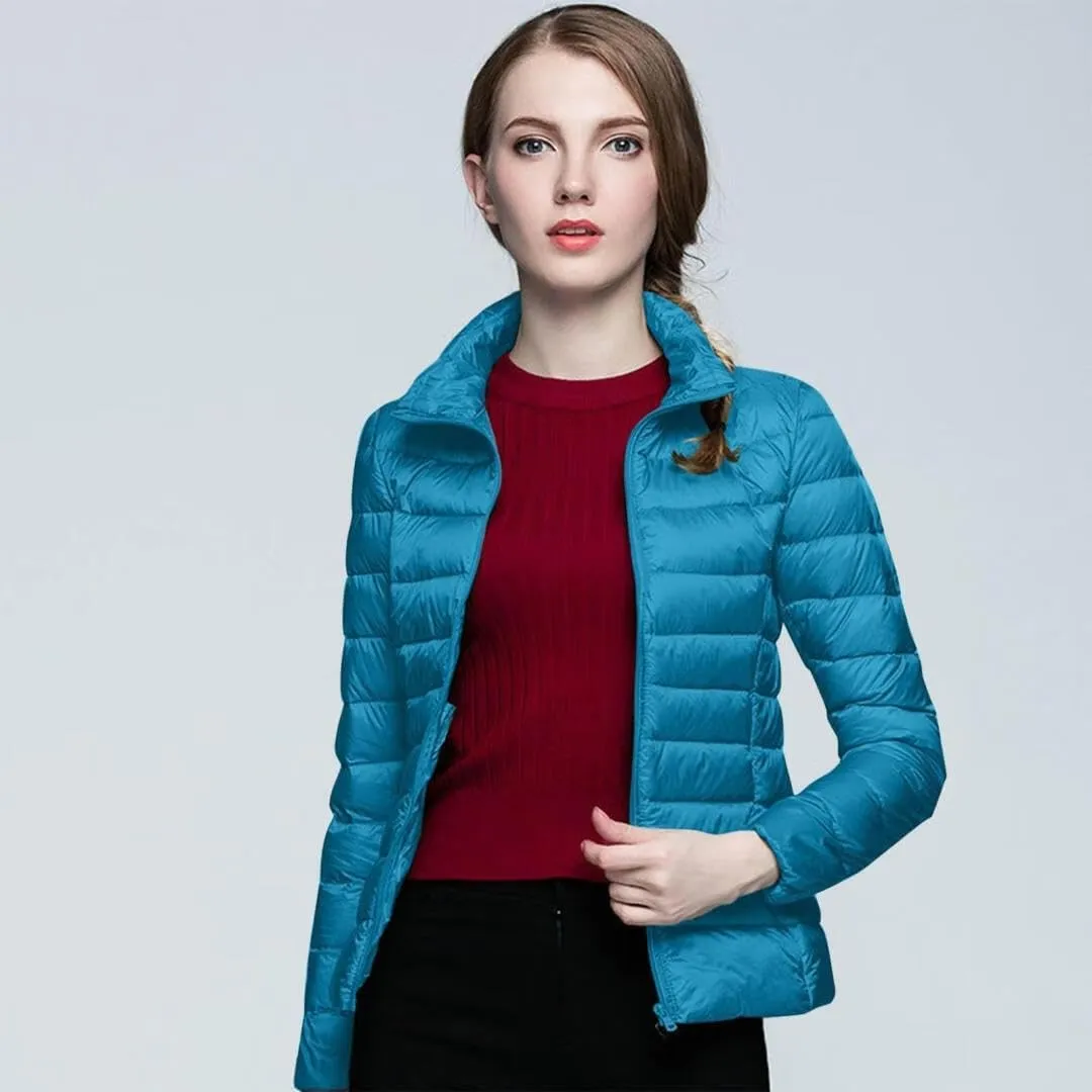 FMCHICO Women's Packable Down Jacket Lightweight Puffer Jacket Hooded Winter Coat