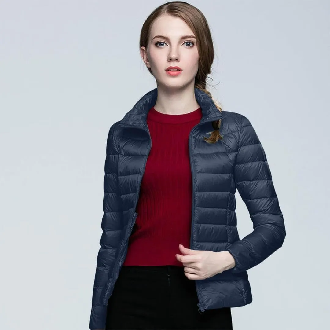 FMCHICO Women's Packable Down Jacket Lightweight Puffer Jacket Hooded Winter Coat