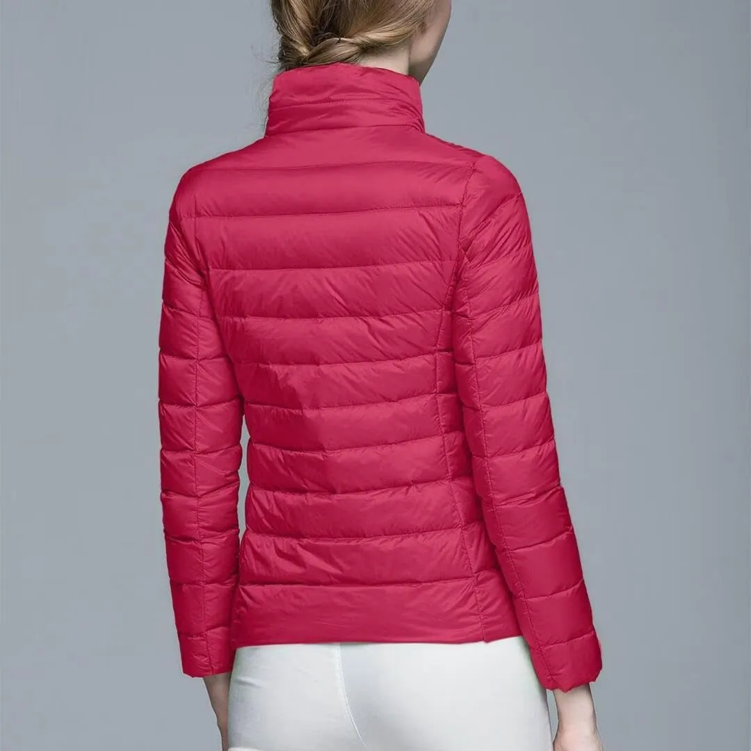 FMCHICO Women's Packable Down Jacket Lightweight Puffer Jacket Hooded Winter Coat