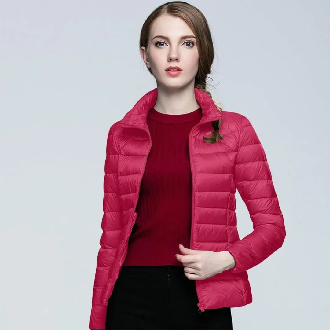 FMCHICO Women's Packable Down Jacket Lightweight Puffer Jacket Hooded Winter Coat