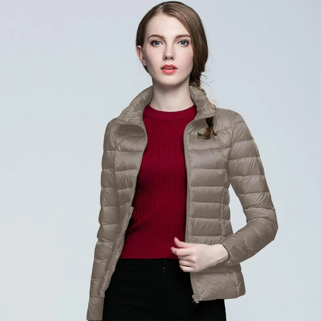 FMCHICO Women's Packable Down Jacket Lightweight Puffer Jacket Hooded Winter Coat