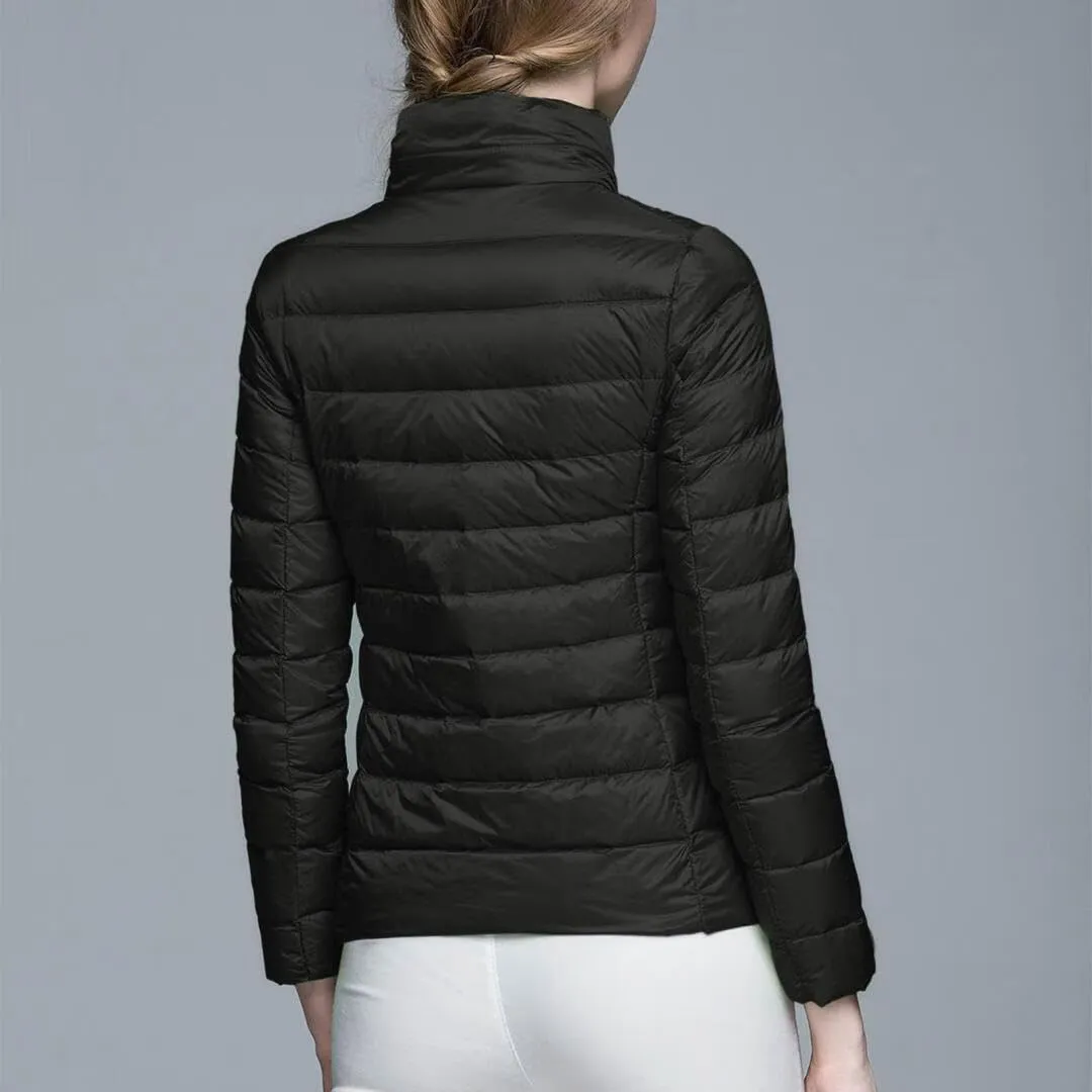 FMCHICO Women's Packable Down Jacket Lightweight Puffer Jacket Hooded Winter Coat