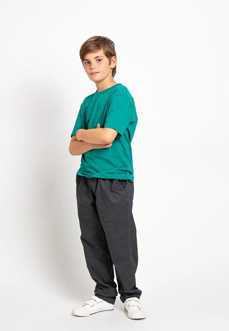 Forest Kids Unisex 100% Cotton Twill Stretchable Girl Boy Trouser Long Pants Kids l Seluar Panjang Budak - FK1010