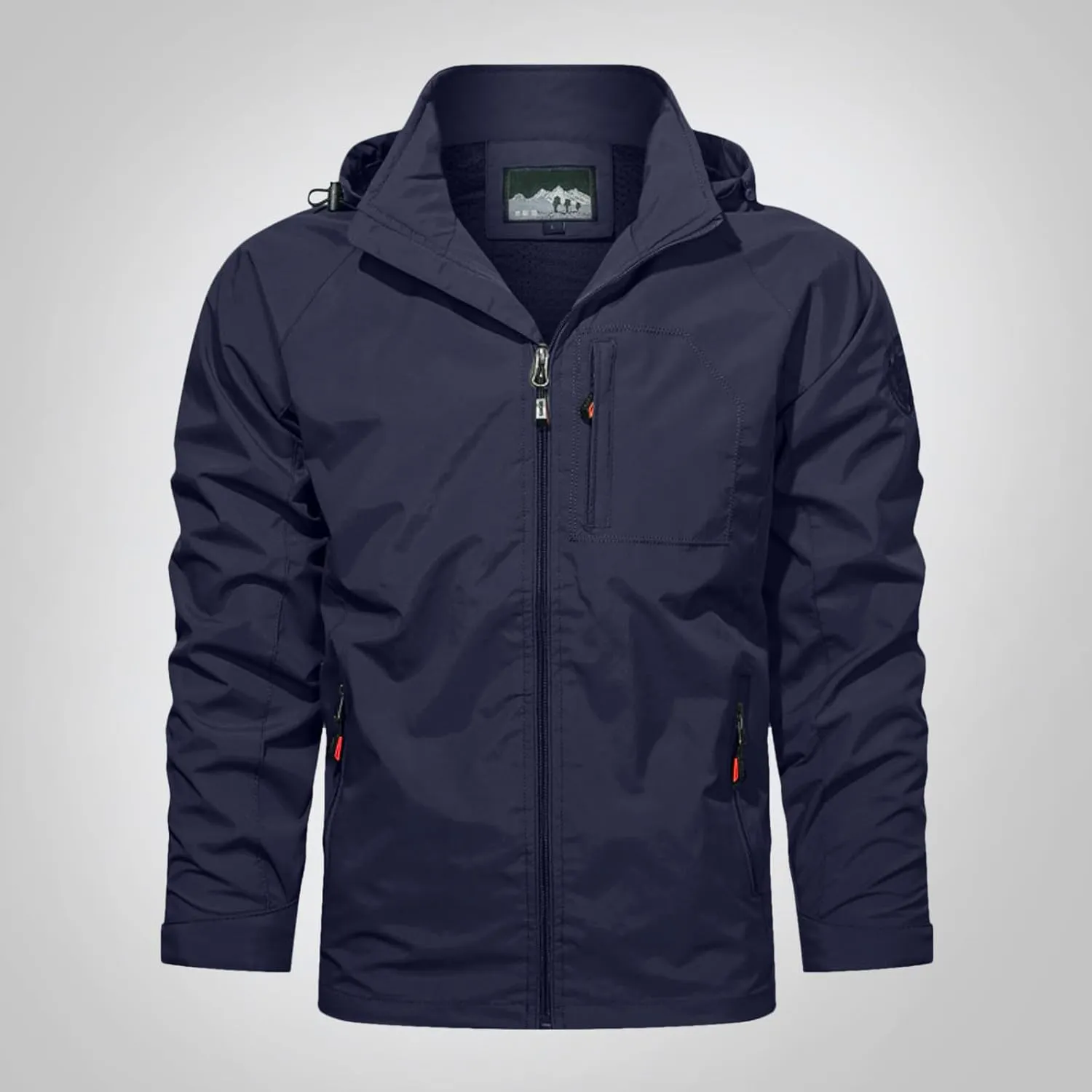 Full Zip Outdoor Jackets for Men Waterproof Fall Winter Trendy Rain Coats Windproof Hooded Clothes Hiking Plus Size Hoodies