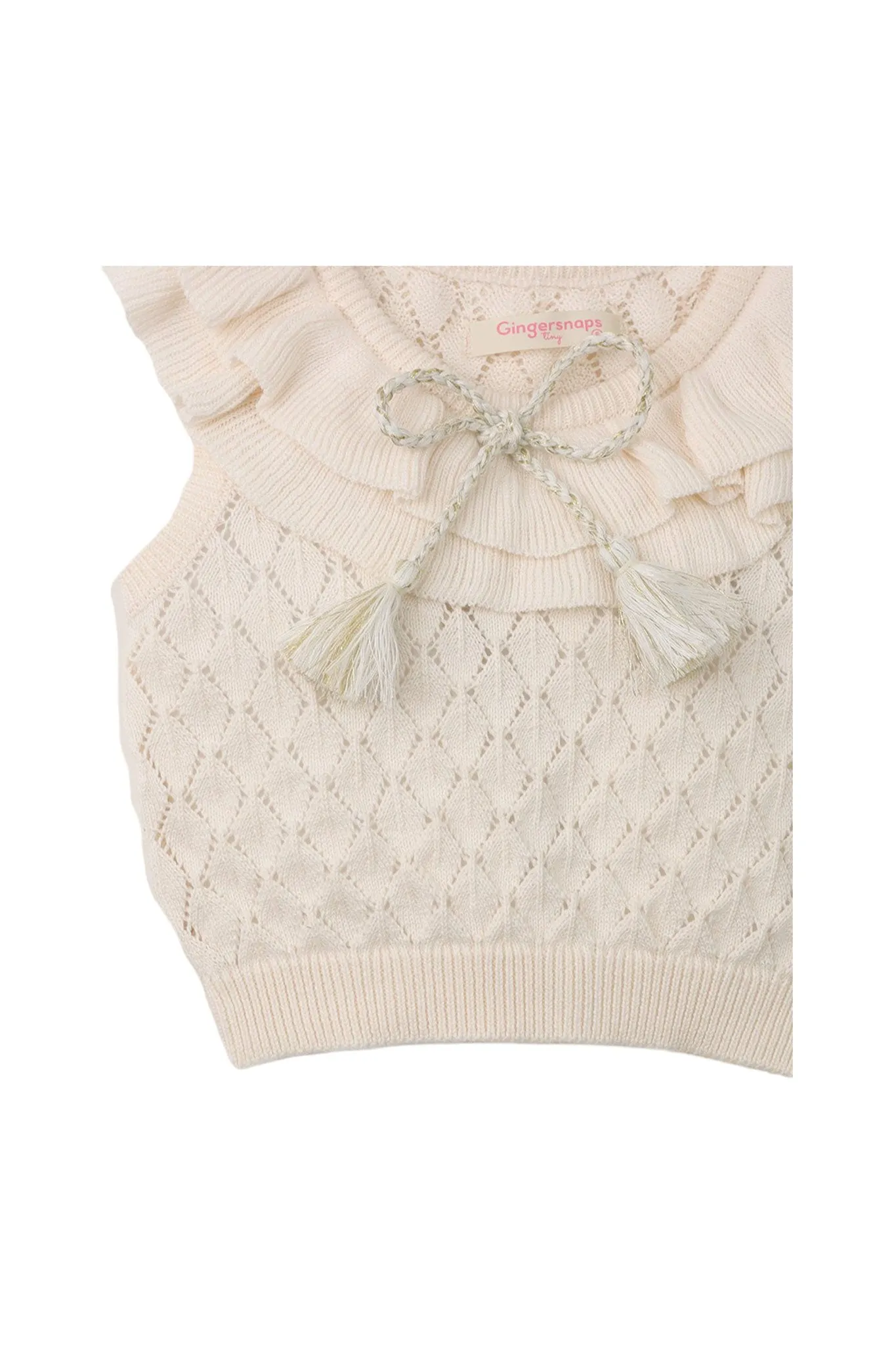 Gingersnaps Ruffled Collar Knit Top