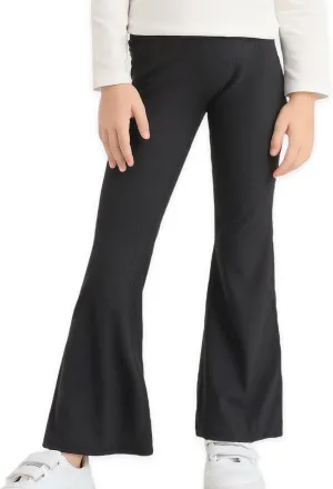 Girl's Flare Leggings with Pockets Kids Stretch Bell Bottoms Flare Pants Dance Bell Bottoms Leggings Size 5-12Y