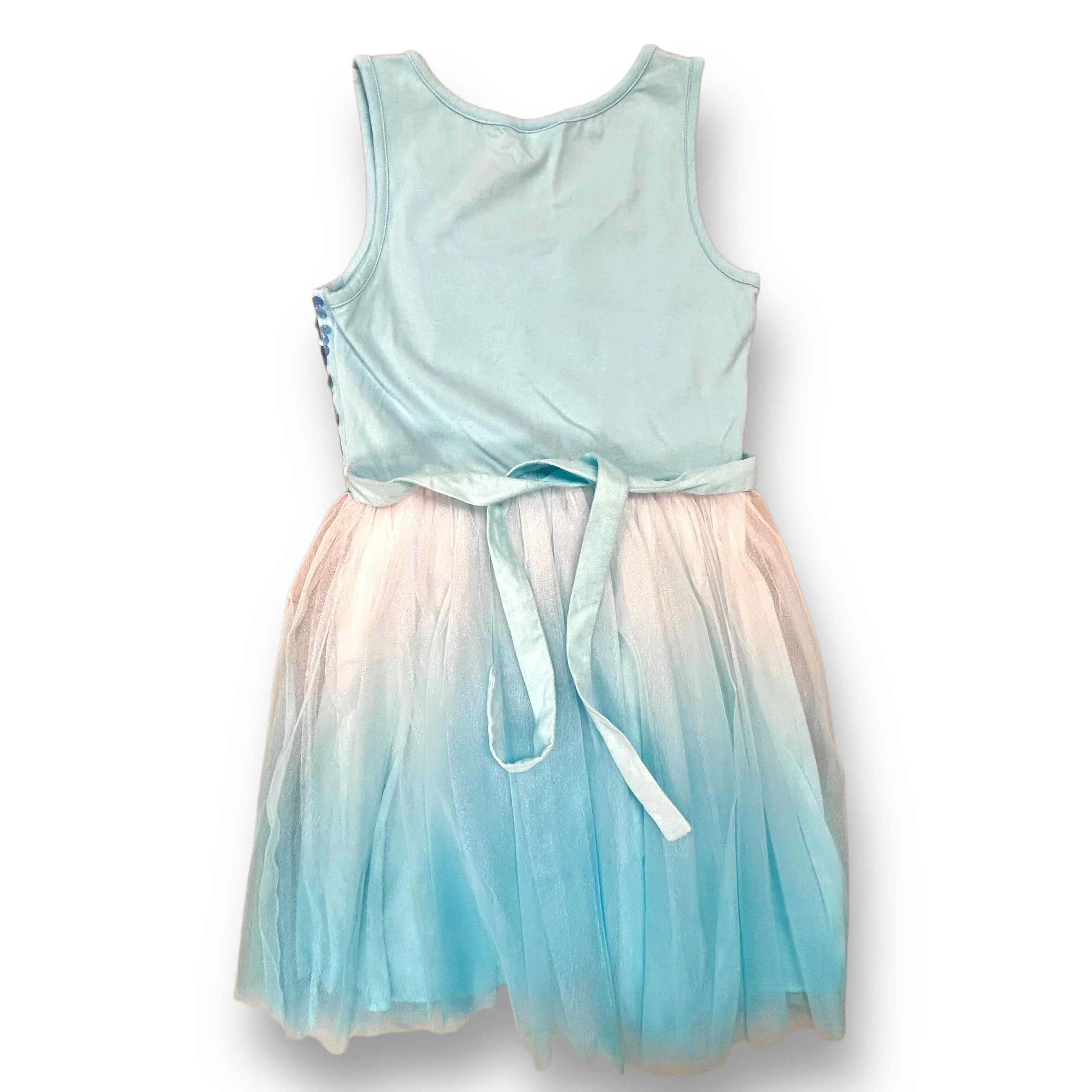 Girls Justice Size 12 Blue Sequin Ombre Tulle Bottom Dress