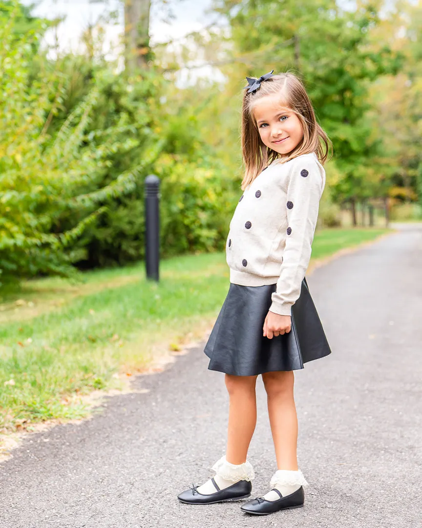Girls' Step and Shimmer Ruffle Anklet Socks