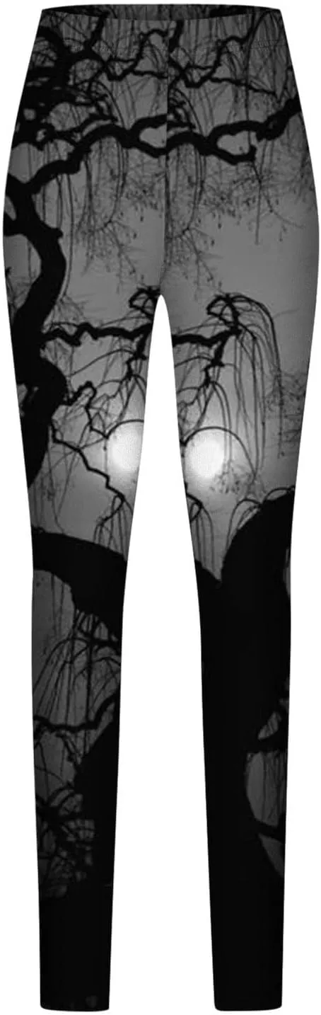 Halloween Graphic Skinny Leggings Women Soft Halloween Print Collection High Waist Women Leggings Compression Pants