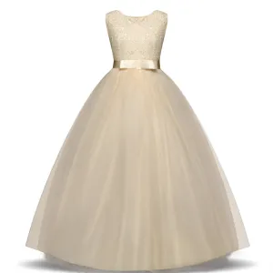 High-end Tulle Lace Flower Girl Dresses Girls Wedding Bridesmaid Dresses