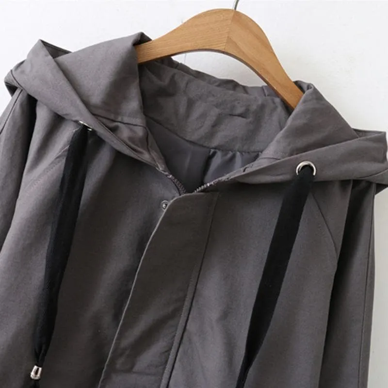 Hooded Long Trench Coat