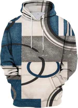 Hoodies For Men Graphic Oversized Lightweight Print Plush Warm Fleece Casual Pocket Winter Coat Fleece