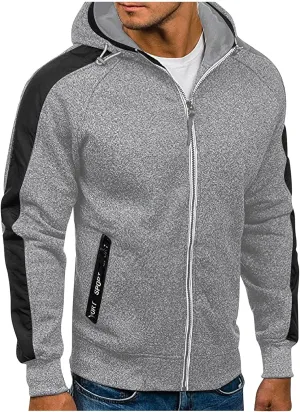 Hoodies for Men, Men Hoodies Casual Hoodies with Pockets Full Zip Long Sleeve Jacket Slim Fit Hooded Sweatshirt 2023