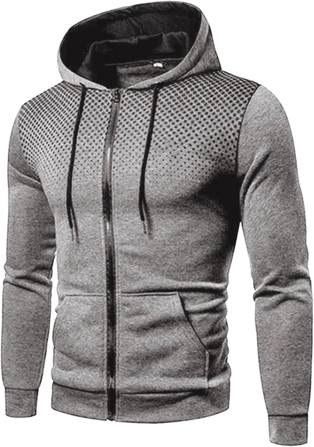 Hoodies for Men Zip Up, hoodies for men graphic, Mens Hoodies Zip Up Lightweight Long Sleeve Sports Hooded Sweatshirt Jackets with Zip Pocket A01