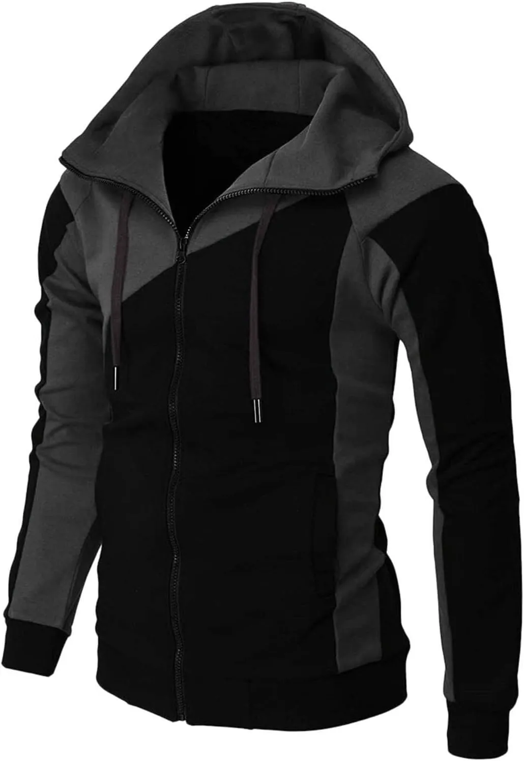 Hoodies for Men Zip Up, hoodies for men graphic, Mens Hoodies Zip Up Lightweight Long Sleeve Sports Hooded Sweatshirt Jackets with Zip Pocket A01