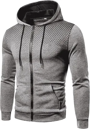 Hoodies for Men Zip Up, hoodies for men graphic, Mens Hoodies Zip Up Lightweight Long Sleeve Sports Hooded Sweatshirt Jackets with Zip Pocket A01