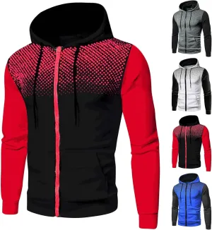 Hoodies for Men Zip up Lightweight Hoodie Big and Tall Sweatshirt Casual Fashion Jackets Fall Tops with Zip Pockets