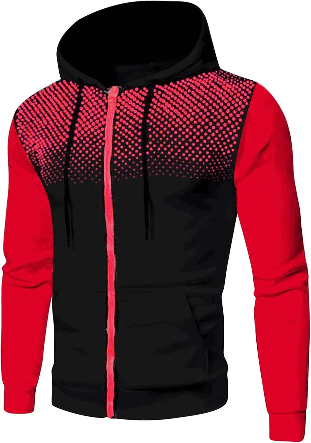 Hoodies for Men Zip up Lightweight Hoodie Big and Tall Sweatshirt Casual Fashion Jackets Fall Tops with Zip Pockets