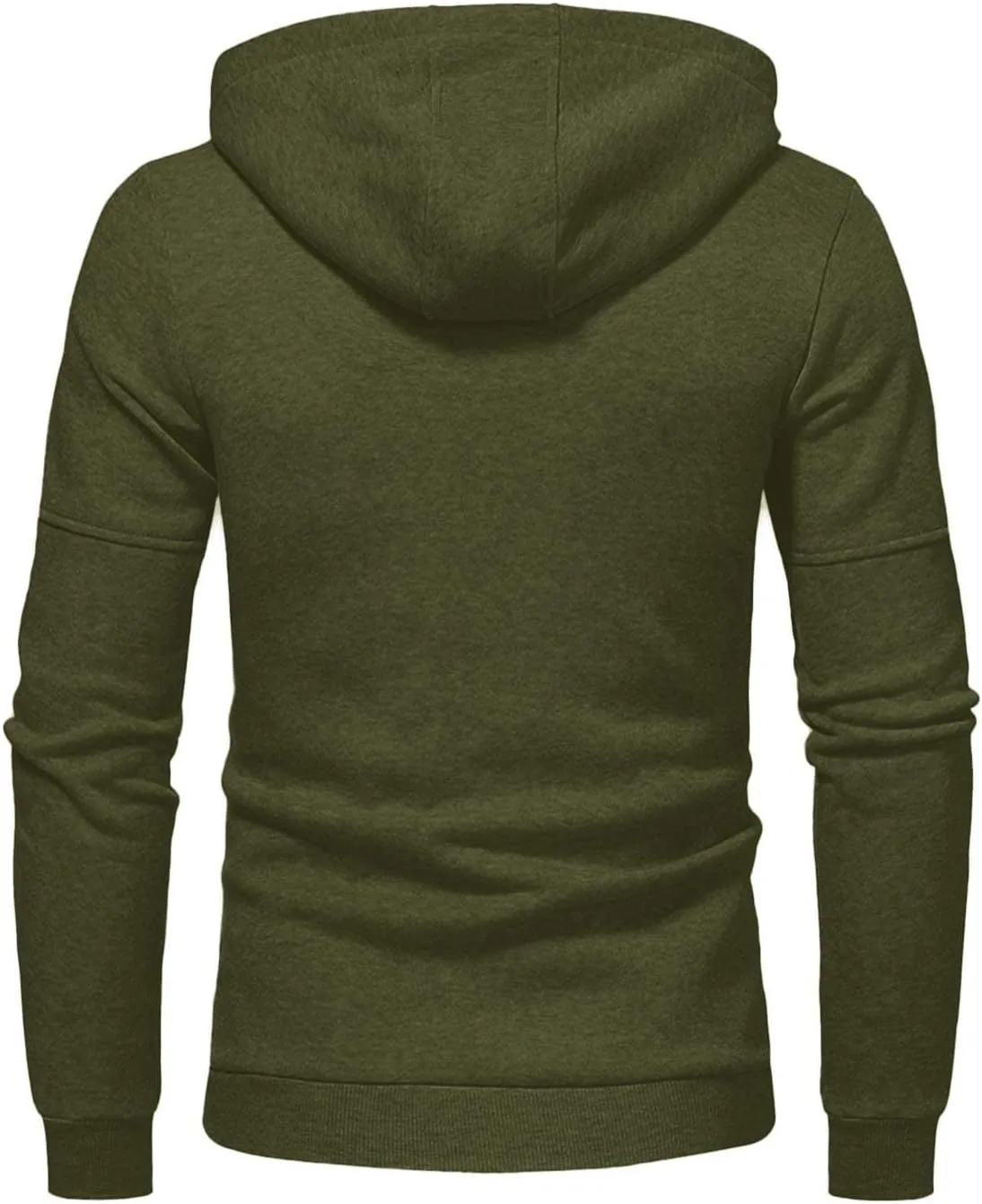 Hoodies for Men Zip Up, Mens Zip Up Hoodies Solid Color Hooded Slim Fit Long Sleeve Lightweight Sweatshirt With Kanga Pocket