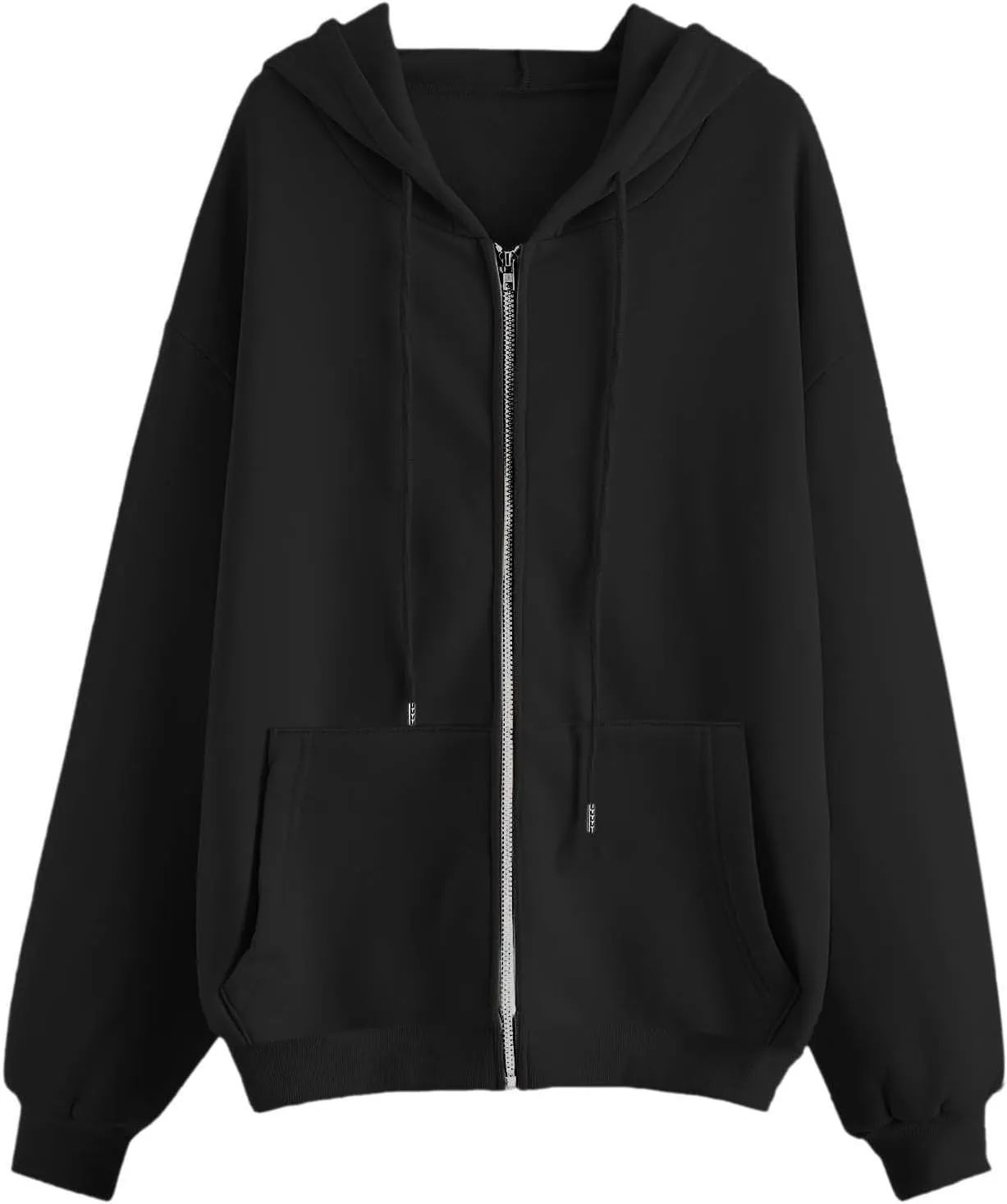 Hoodies for Women Women's Zip Up Y2K Hoodies Casual Long Sleeve Track Jackets With Pockets Drawstring Zip Up Cute