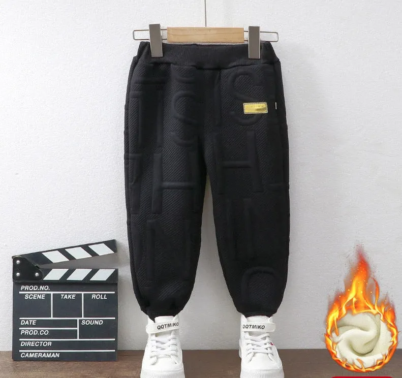 Kids Boys Girls One Piece Fleece Sports Trousers/Pants